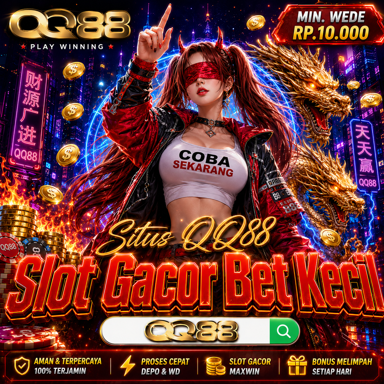 QQ88 » Situs Slot Gacor Bet Kecil 50 100 200 300 400 Perak Gampang Menang